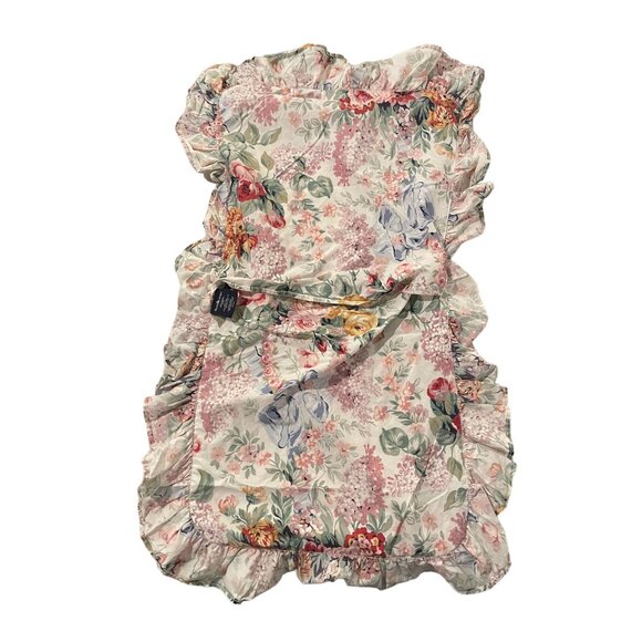 Ralph Lauren Floral Ruffled Pillow Shams 100% Cotton Set Of 3 - Picture 5 of 7